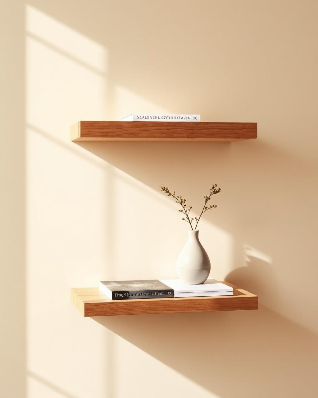Floating Oak Shelf