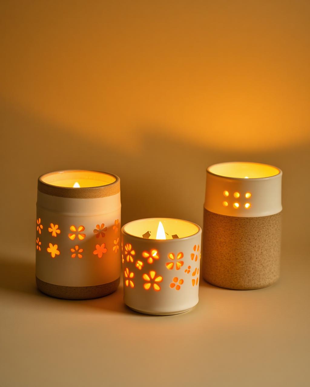 Ceramic Tealight Trio